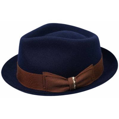 Goorin Bros. trilby klobouk s hnědou stuhou Goorin Bros Fabyan Park modrý – Zboží Dáma