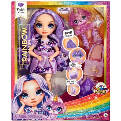 MGA Rainbow High Fashion Doll with Slime & Pet Violet Willow – Zboží Mobilmania