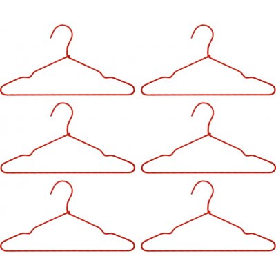 House Doctor Ramínka na šaty Wire Red set 6 ks červená barva kov – Hledejceny.cz