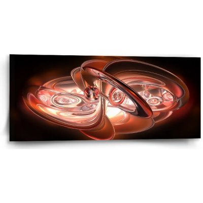 Sablio Obraz Červená abstrakce - 110x50 cm – Hledejceny.cz