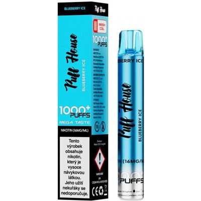 PUFF HOUSE 1000 Blueberry Ice 16 mg 1000 potáhnutí – Sleviste.cz