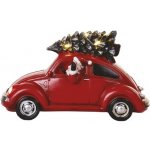 Emos DCLW08 LED červené auto se Santou 12,5 cm 3x AA vnitřní teplá bílá – Hledejceny.cz