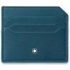 Pouzdro na doklady a karty Montblanc Pouzdro na kreditní karty Meisterstück Selection Soft 6 cc modré