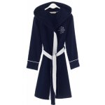 Soft Cotton krátký župan Marine lady s kapucí Tmavě modrá – Zboží Dáma