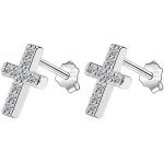 Nubis stříbrné náušnice křížky NB-3733 – Zboží Dáma