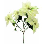 Umělá Vánoční hvězda keřík, krémový, 60 cm – Zboží Mobilmania