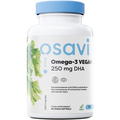 Osavi Omega-3 Vegan Vital 250 mg DHA 60 měkkých kapslí – Hledejceny.cz