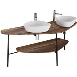 Vitra Plural deska pod umyvadlo 160 cm tmavý dub 64043