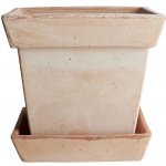 Květináč s podmiskou Gaia Square Rosa 25 cm Bergs Potter – Hledejceny.cz