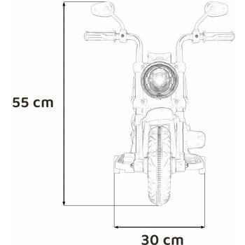 Majlo Toys dětská elektrická motorka Faster šedá