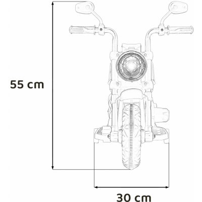 Majlo Toys dětská elektrická motorka Faster šedá