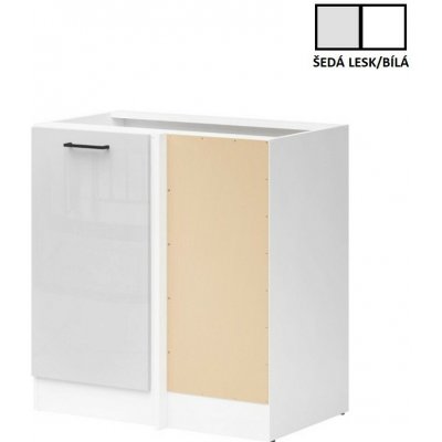 Junona Line Tafla skříňka BBL DNW/100/82 P, bílá/světle šedý lesk – Zboží Dáma