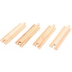 Bigjigs Rail Střední rovné koleje 16cm 4ks – Zboží Dáma