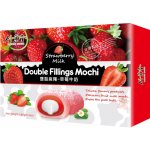 Bamboo House Double Fillings Mochi jahodové rýžové koláčky s dvojitou náplní 180 g – Zboží Mobilmania