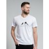 Pánské Tričko CityZen Pánské bavlněné pánské tričko proti pocení Láska hory přenáší bílé
