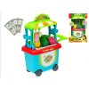 Dětský obchůdek Mikro Trading Stánek ovoce/zelenina pojízdný 23x38x16cm s doplňky v krabičce