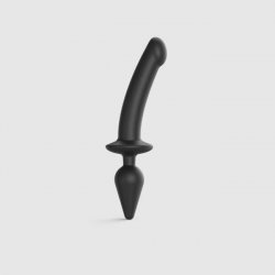 Strap on me Swith Semi Realistic XXL silikonové dildo 2v1 černé