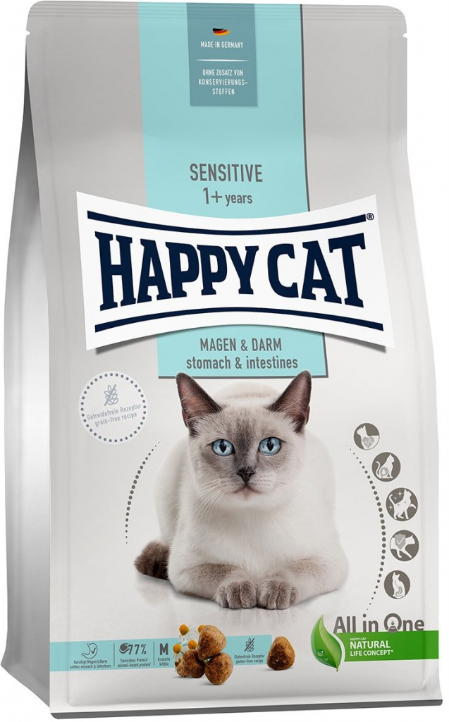 Happy Cat Sensitive žaludek a střeva 1,3 kg