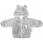 Baby Nellys kojenecká chlupáčková bundička s kapucí Cute Bunny malinová – Zboží Dáma