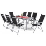 Home&Garden Zahradní sestava Ibiza 185 cm Silver / Black 8+1 – Sleviste.cz