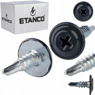 Samovrtné šrouby s podložkou 4,2 x 13 mm RAL 7016, 250 ks Etanco GM-B – Zboží Mobilmania