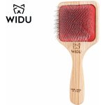 WIDU velký kartáč pro středně velké a velké dlouhosrsté psy a kočky z certifikovaného jasanového dřeva s galvanizovanými kovovými zuby 21,5 x 9,5 cm – Hledejceny.cz