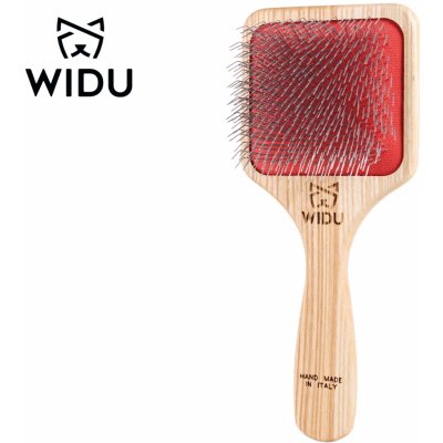 WIDU velký kartáč pro středně velké a velké dlouhosrsté psy a kočky z certifikovaného jasanového dřeva s galvanizovanými kovovými zuby 21,5 x 9,5 cm – Hledejceny.cz