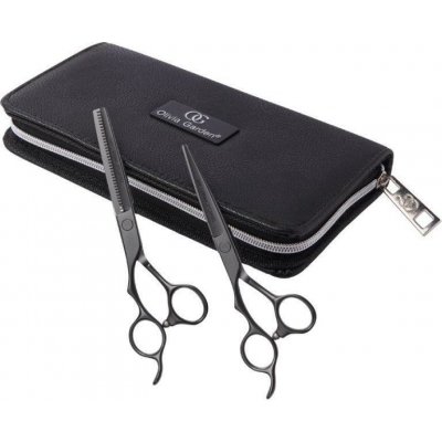 Olivia Garden SilkCut PRO Matt Black 5.75 Shear/6.35T EUR Thinner Left Handed Set profesionálních kadeřnických nůžek pro leváky – Zbozi.Blesk.cz