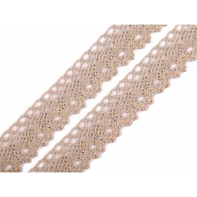 Krajková stuha 28mm béžová – Zboží Dáma