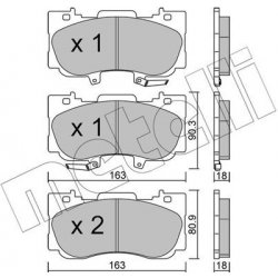 Sada brzdových destiček, kotoučová brzda METELLI 22-1183-0 (2211830)