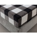 XPOSE Mikroplyšové prostěradlo KÁRO Exclusive šedé Mikroplyš 180x200 – Zboží Mobilmania