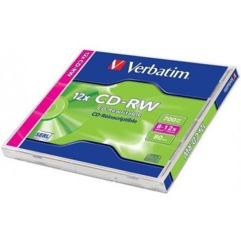 Verbatim CD-RW 700MB 8-12x, jewel, 10ks (43148)