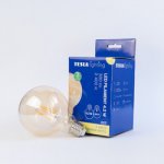 Tesla LED žárovka GLOBE G95 VINTAGE, E27, 4,2W, 230V, 380lm, 2400K, 360st, zlatá – Zboží Živě