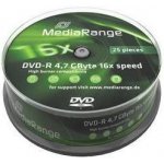 MediaRange DVD-R 4,7GB 16x, spindle, 25ks (MR403) – Zboží Živě