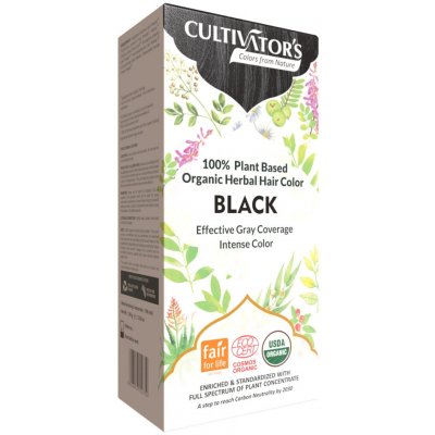 Cultivators přírodní barva na vlasy 12 Černá 100 g