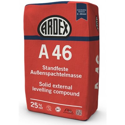 ARDEX A 46 – opravná cementová hmota 2–30 mm (interiér/exteriér) 25 kg – Hledejceny.cz