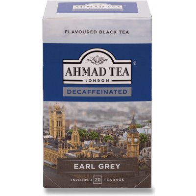 Ahmad Tea Černý čaj Decaffeinated Earl Grey bez kofeinu 20 ks 40 g – Zboží Mobilmania