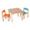Dětský stoleček s židličkou Hajdalánek Dětský stolek MATY + židličky LUCA oranžová modrá MATYLUCAORANZMO