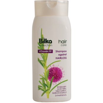 Bilka Hair Collection šampon proti padání vlasů s růstovým aktivátorem Rosemary Aloe Vera Wild Garlic Burdock Vitamin PP D-Panthenol 200 ml