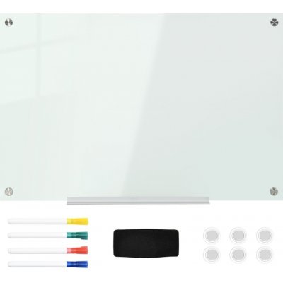 Vinsetto Skleněná popisovací tabule magnetická 90 x 60 cm – Zboží Mobilmania