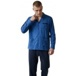 N-feel pánské nadměrné bavlněné pyžama s dlouhým rukávem na rozepínání KEVIN modrá – Hledejceny.cz