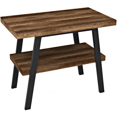 SAPHO TWIGA umyvadlový stolek 100x72x50 cm, černá mat/dub tmavý