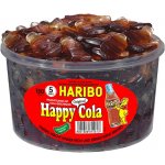 Haribo Happy Cola želé s příchutí ovoce a coly tvar lahviček dóza 1,2 kg – Zboží Dáma