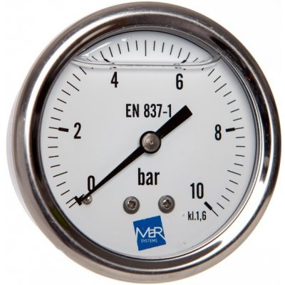 PREMATLAK manometr P300 / 358 G 0/10bar, G1/4B zadní přip. + glycerinové plnění – Hledejceny.cz