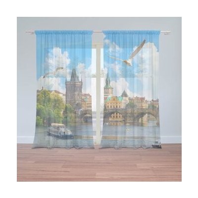 Sablio Záclony Praha Karlův most 2: 2ks 150x250cm – Hledejceny.cz