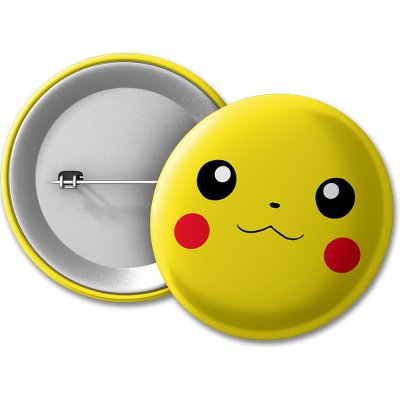 Pokémon placka Pikachu Face 50 mm – Zboží Mobilmania