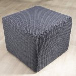 Nueva Textura strečový potah na taburet Niagara antracitový 40 - 60 cm – Zboží Dáma