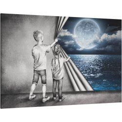 IMPAR Foto na plátně Za oponou „Moon“ 90x60 cm