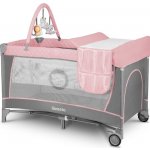 Lionelo Cestovní postýlka Flower Flamingo – Zboží Mobilmania