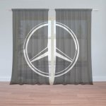Sablio Záclony Logo 2 Černá: 2ks 150x250cm – Hledejceny.cz